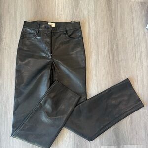 Wilfred Black Leather Pants